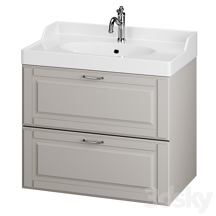 Cabinet GODMORGON + Sink RETTVIKEN by IKEA 3DS Max - thumbnail 1