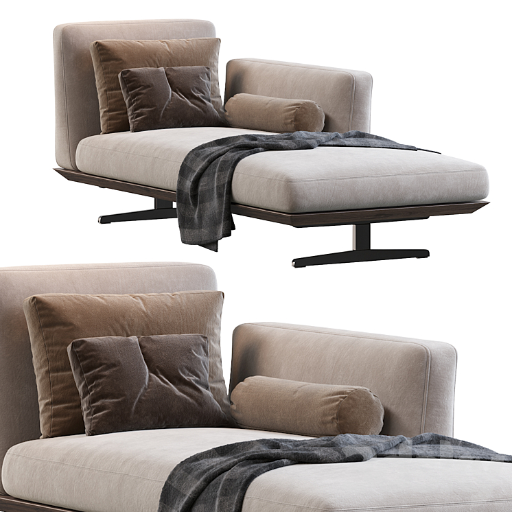 Evergreen Chaise Longue 3D Model