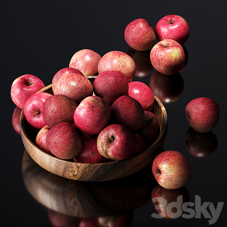 3DSKY Apples 3D Model NEW UPDATE 2023