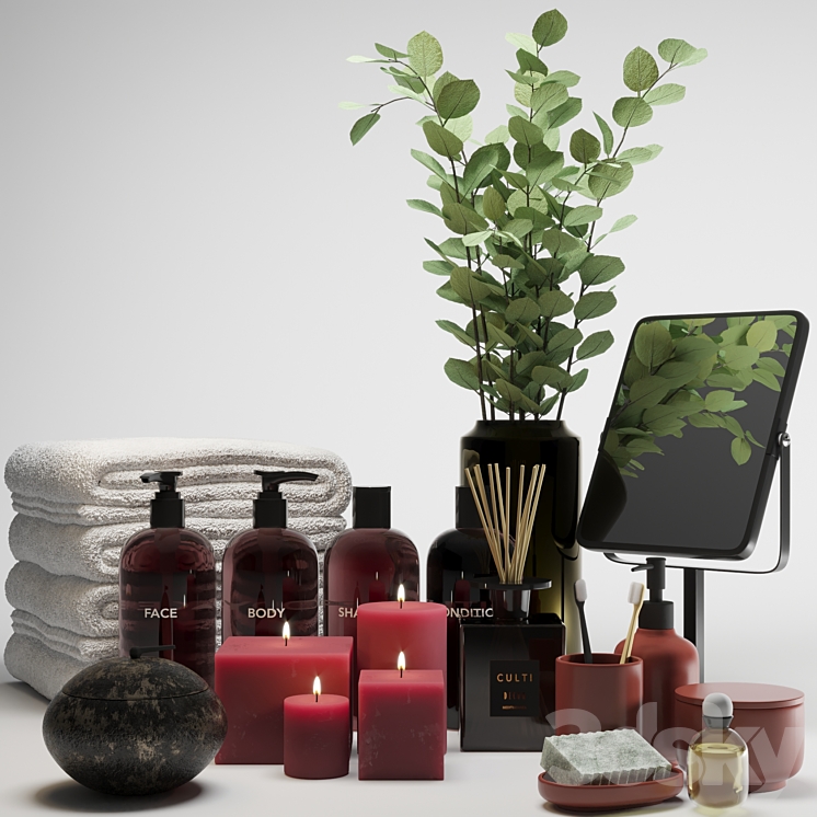 3DS MAX H&M Bathroom set 3DS Max