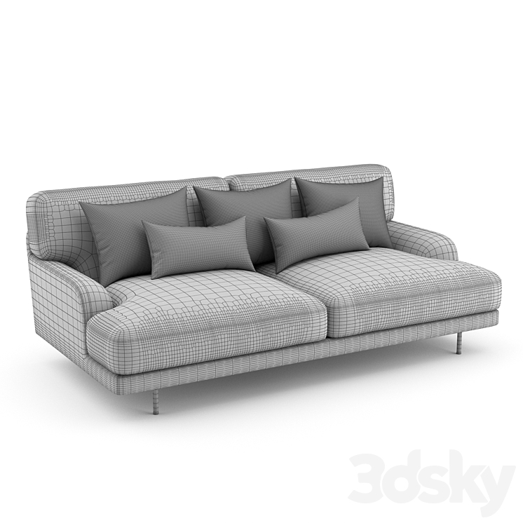 Flaneur Sofa - 2 Seater by GUBI 3D Model