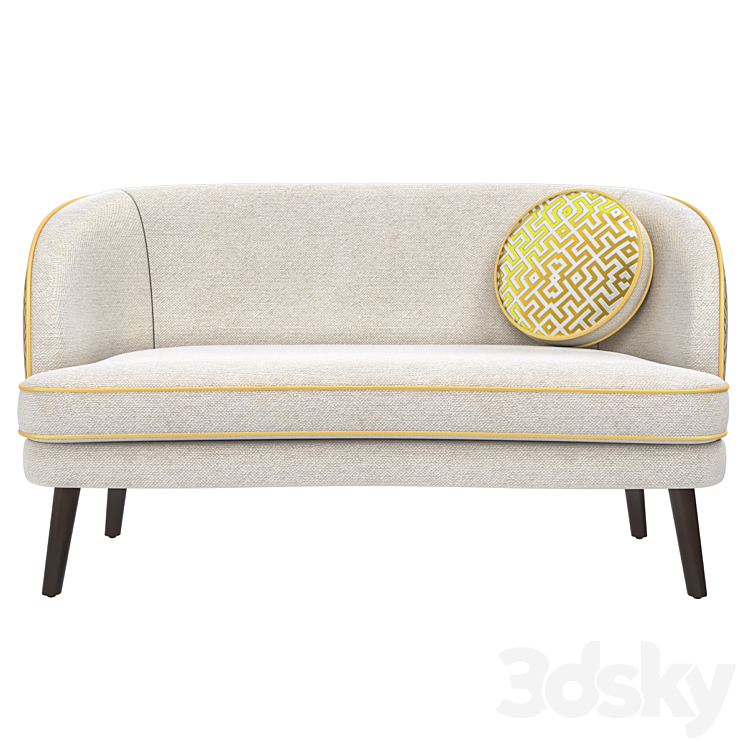 Gertie 2 seater sofa 3DS Max - thumbnail 2