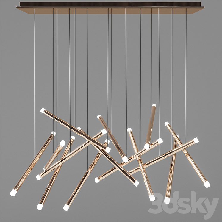 Chandelier Dutti D0068 LED Chandelier Modern 14 3D Model