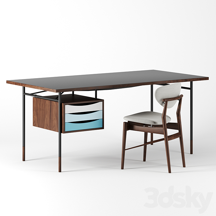 Nyhavn Desk by Finn Juhl 3DS Max - thumbnail 1