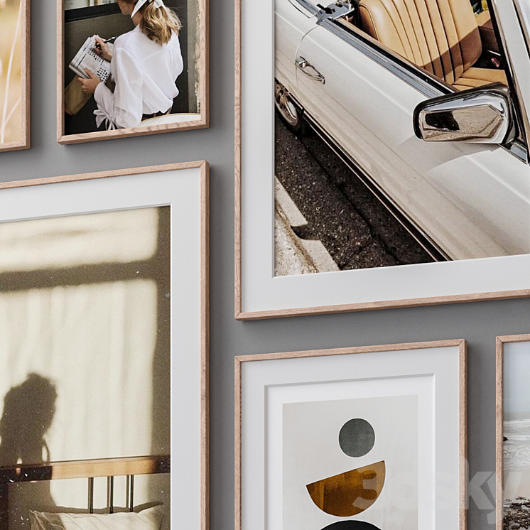 Photo Frames Set 592 3D Model