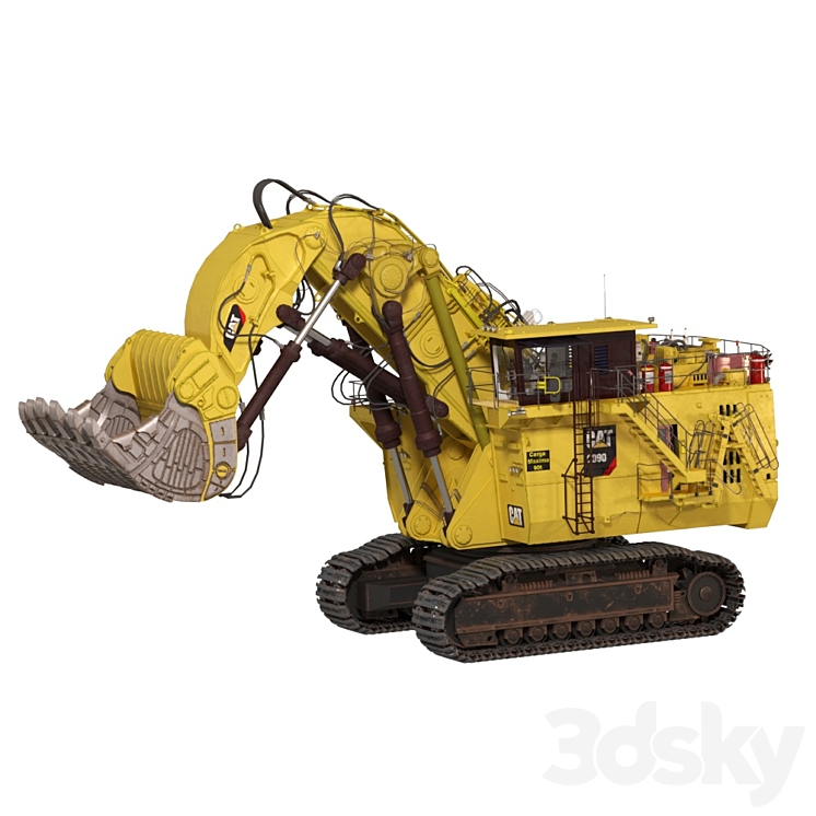 Excavator Caterpillar 6090 FS Hydraulic Front Shovel 3DS Max - thumbnail 1