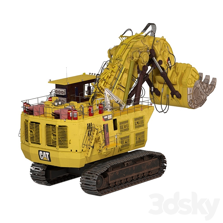 Excavator Caterpillar 6090 FS Hydraulic Front Shovel 3DS Max - thumbnail 2