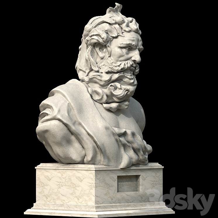 Bust of Neptune 3D Model