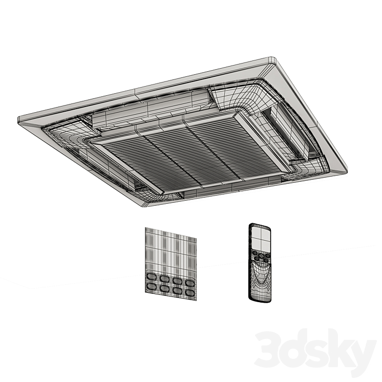 Cassette air conditioner 3D Model