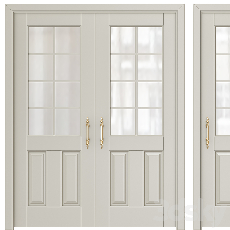 Classic interior doors 5 3D Model