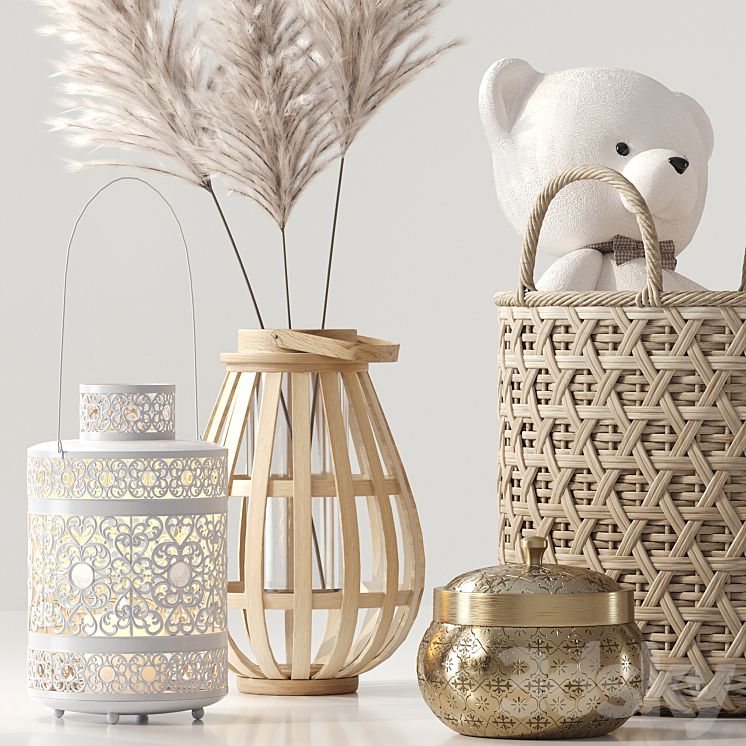 Decorative set 017 3D Model