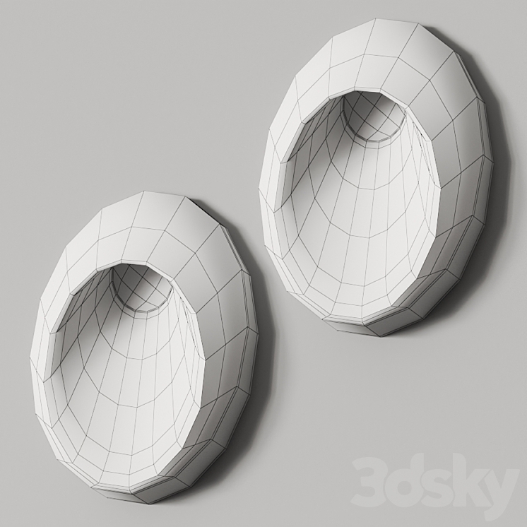Toscot Oval Wall Lamp 3D Model