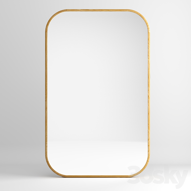 MIRROR IN WOODEN FRAME ZARA HOME Mirror 3D model