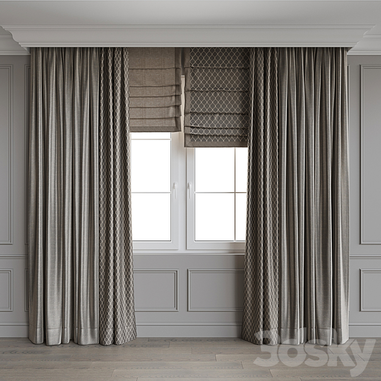 Set of curtains 68 3DS Max - thumbnail 2