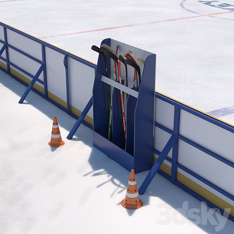 Hockey field 3D Model