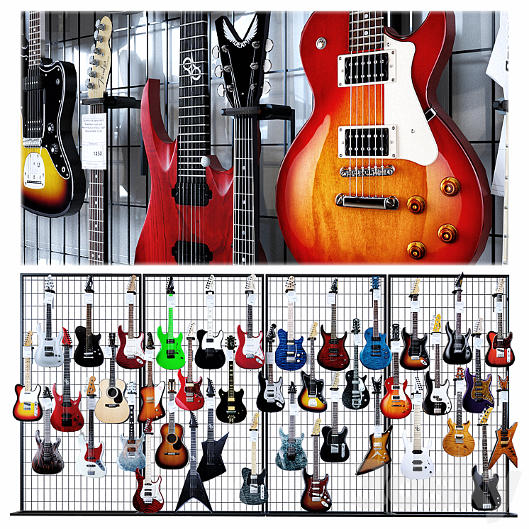 Guitar store 3DS Max - thumbnail 1