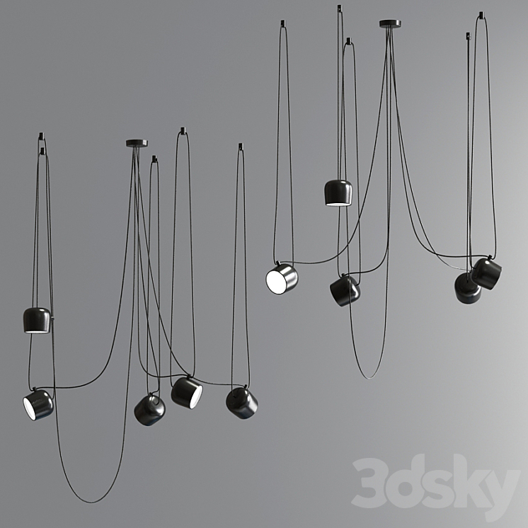 Modern Ceiling Light Suspension Pendant 3D Model