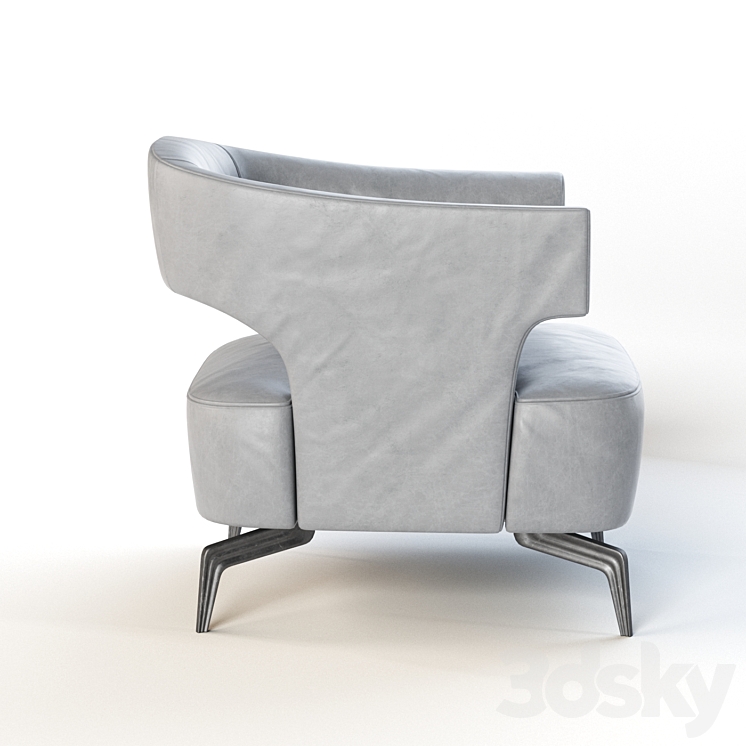 Minerva Lounge Chair 3DS Max Model - thumbnail 2