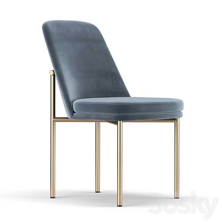 Jack Metal Frame Dining Chair 3DS Max - thumbnail 2