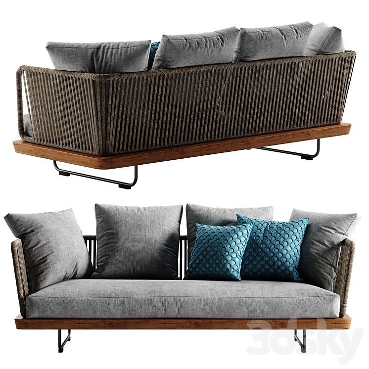 Minotti Sunray sofa set 1 3D Model