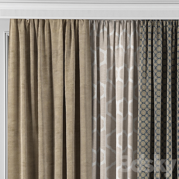 Curtains with window 45 3DS Max - thumbnail 2