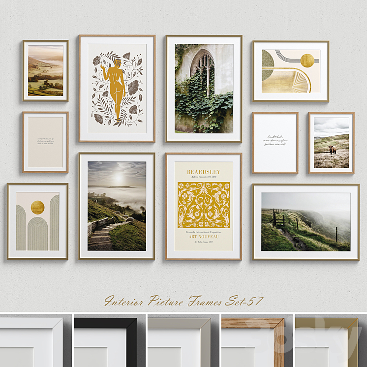 Interior Picture Frames Set-57 3DS Max - thumbnail 1