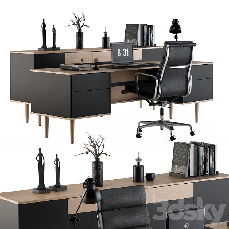 Office Furniture – Manager Set 10 3DS Max - thumbnail 2
