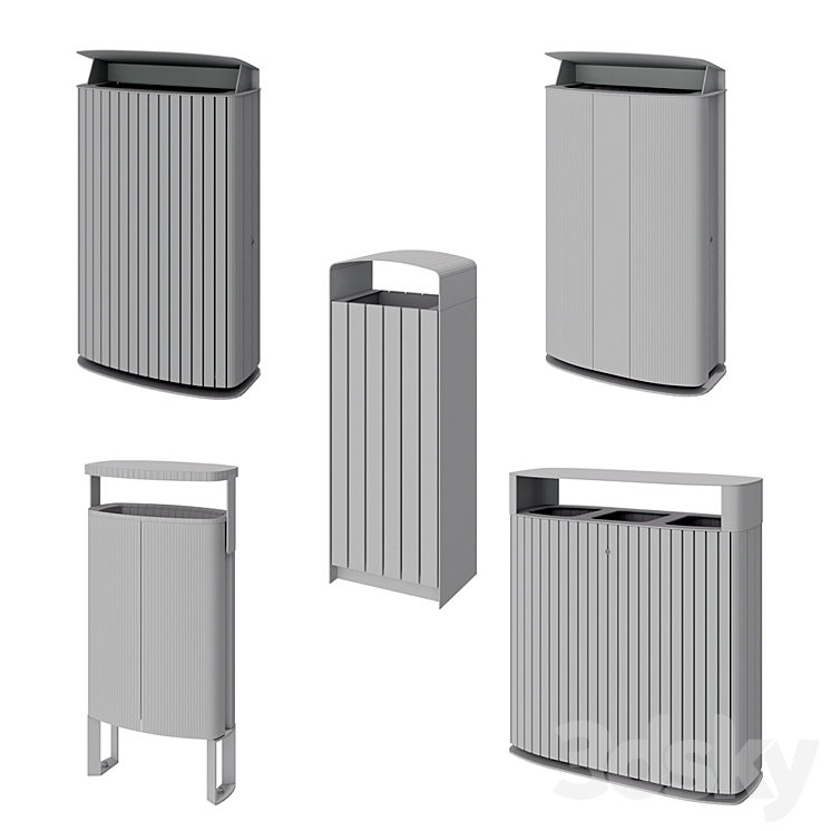 Mmcite. Litter bins 3D Model