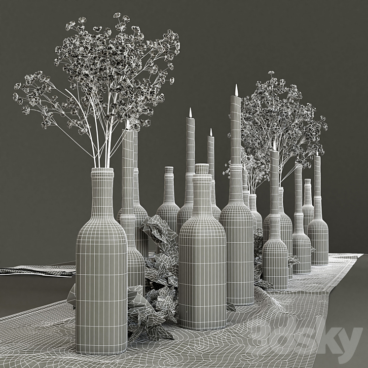Bohemian Table Setting - 01 3D Model