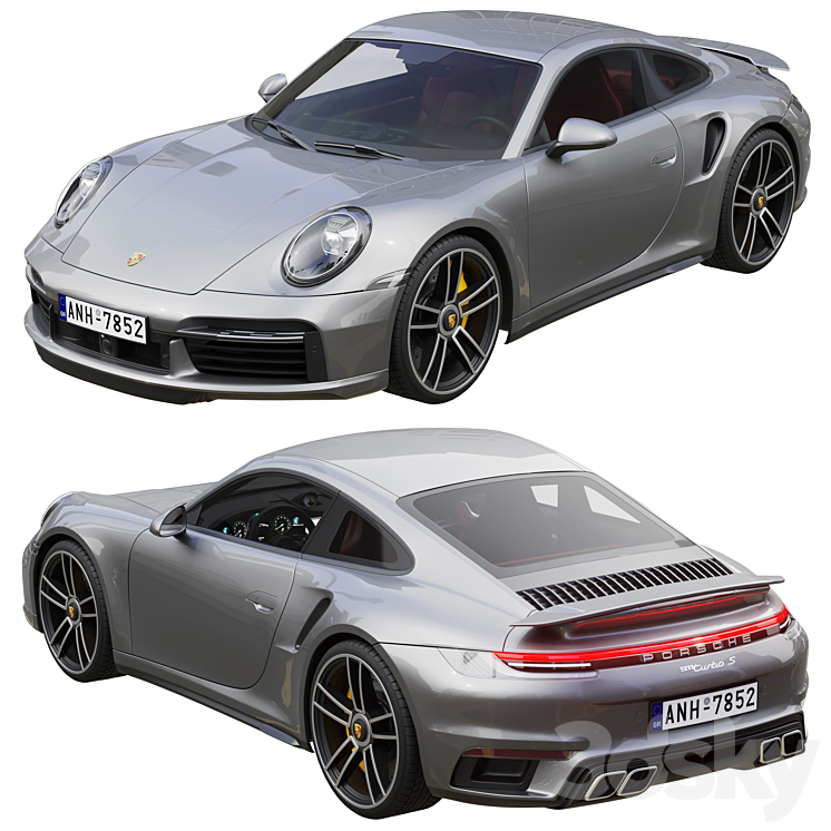 Porsche 911 Turbo S 2021 3D Model