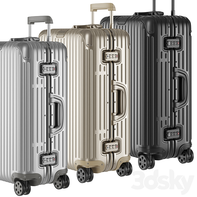 Aluminium Suitcase Rimowa Collection 3DS Max Model - thumbnail 2