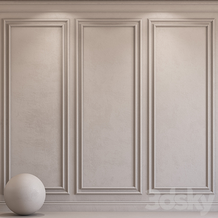 Decorative plaster with molding 71 3DS Max - thumbnail 1