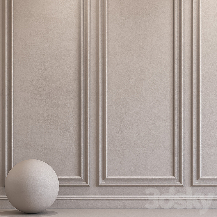 Decorative plaster with molding 71 3D Model