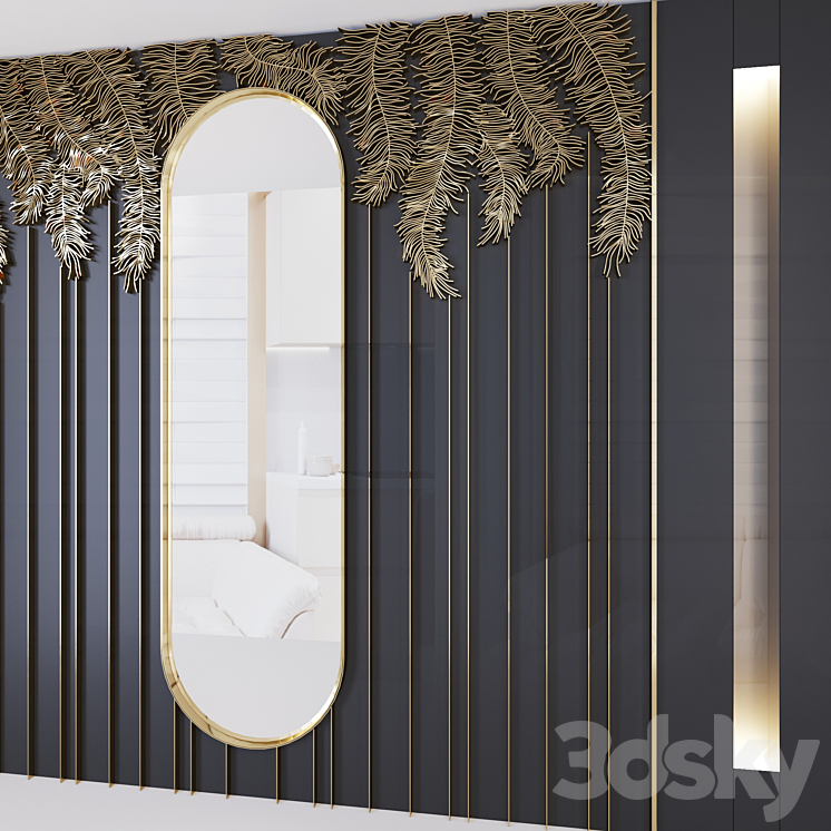 Wall_palm_leaves 3DS Max - thumbnail 2