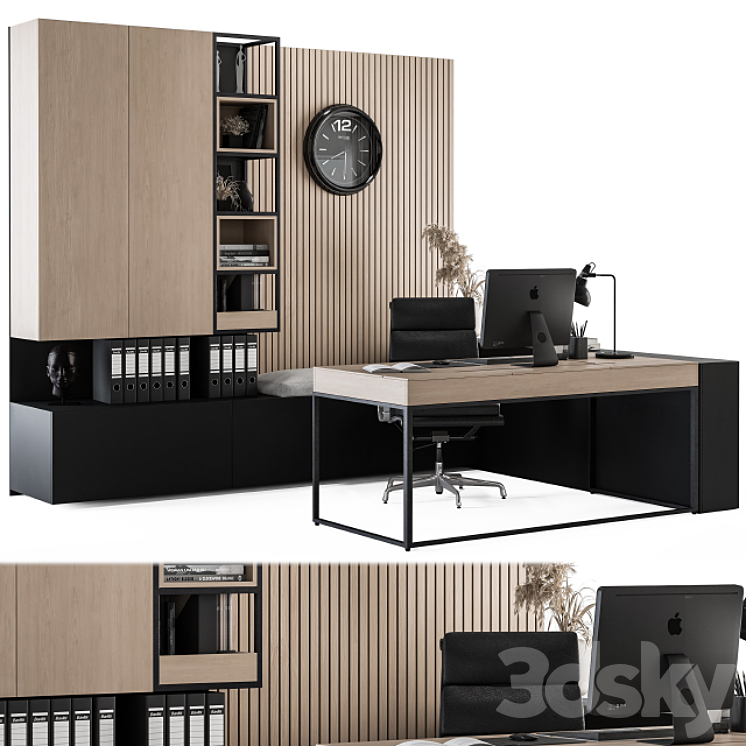 Office Furniture – Manager Set 11 3DS Max - thumbnail 1