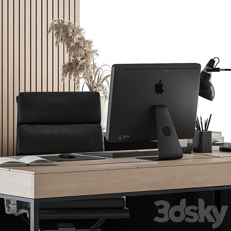 Office Furniture - Manager Set 11 3D Model