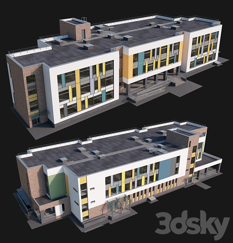 Modern kindergarten 3D Model