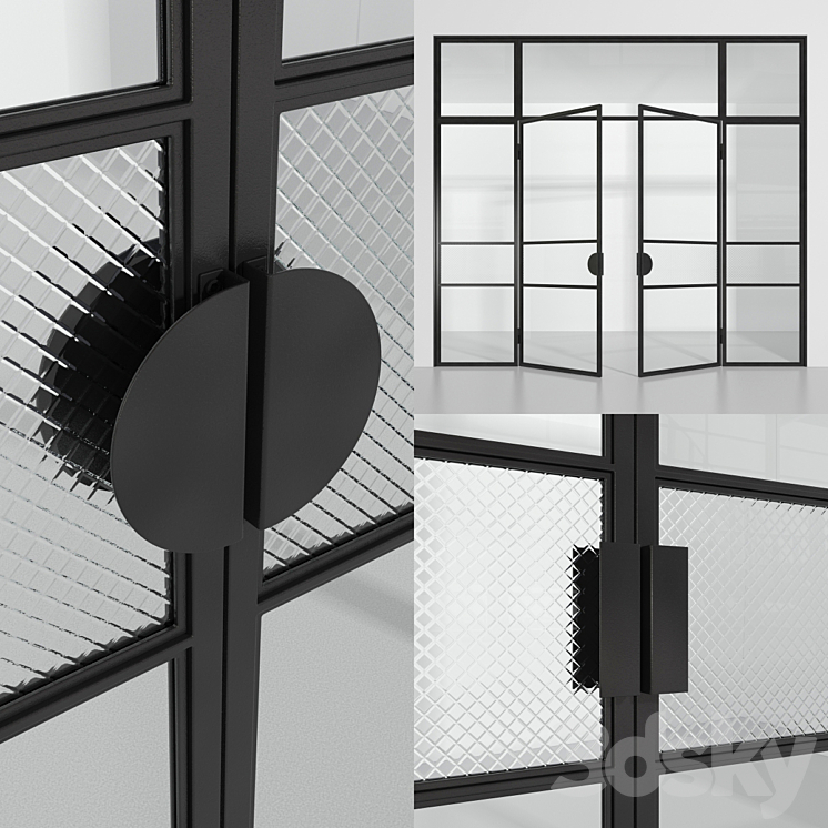 Glass partition (Loft) 2 3D Model
