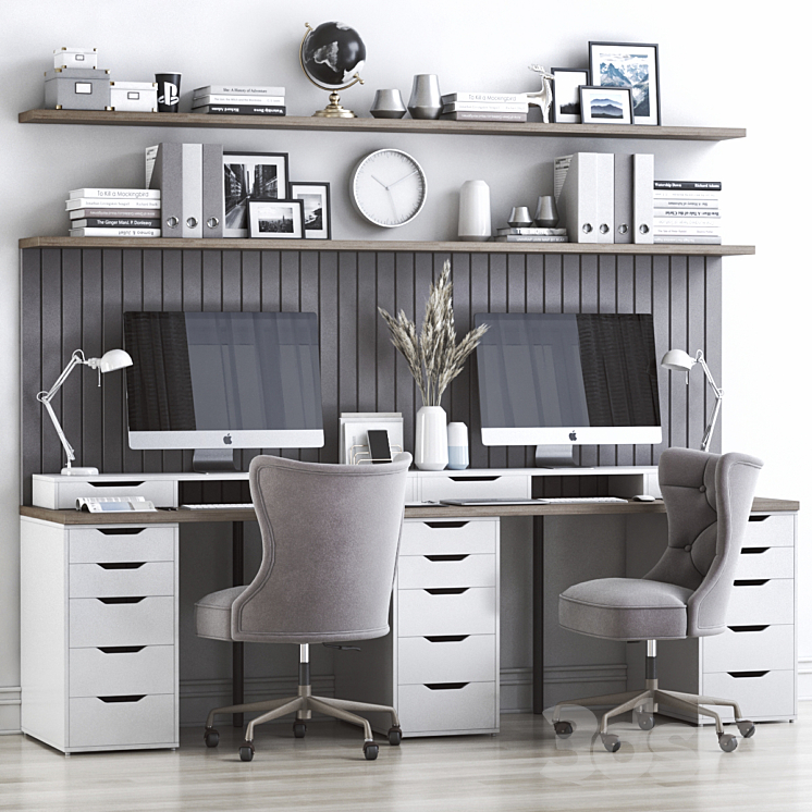 IKEA office workplace 45 Office furniture 3D model