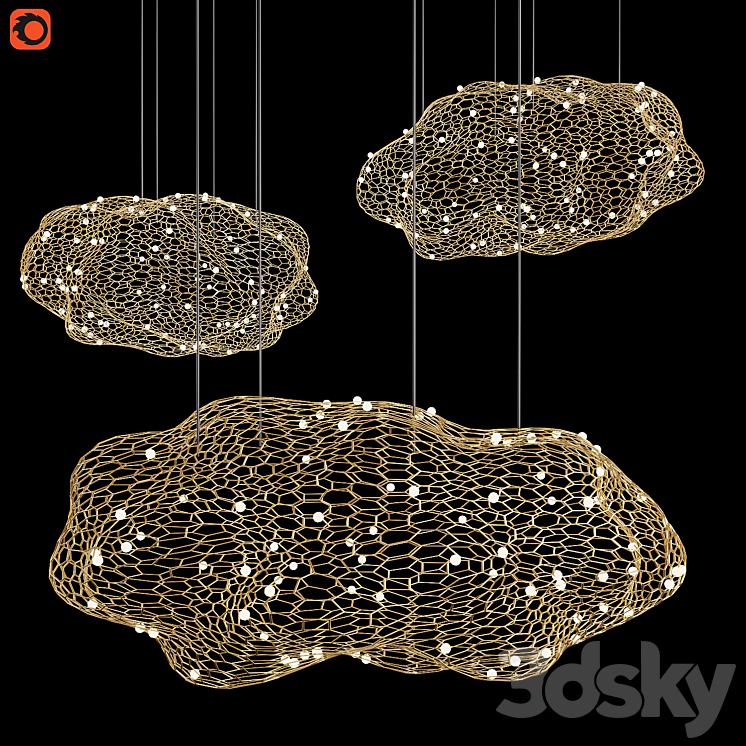 Chandelier Hanging Clouds 3DS Max - thumbnail 1