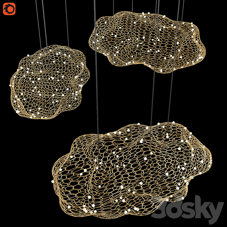 Chandelier Hanging Clouds 3DS Max - thumbnail 2