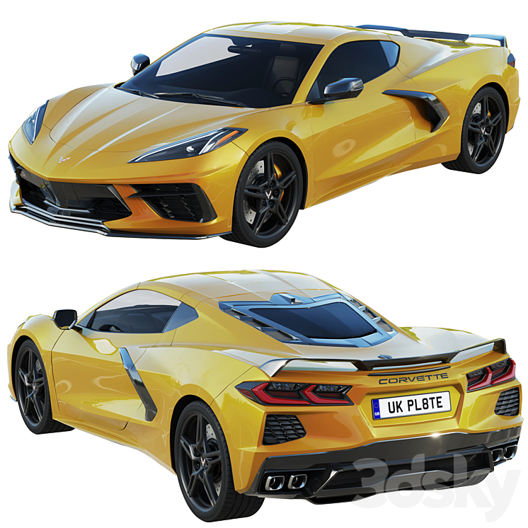 2020 Chevrolet Corvette C8 Stingray 3D Model