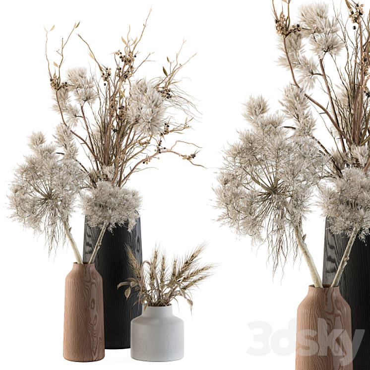 Dry plants 33 – Pampas and Dried Branch 3DS Max - thumbnail 1