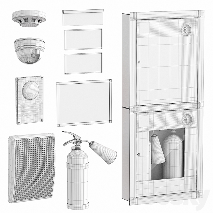 Fire-fighting equipment 3D Model