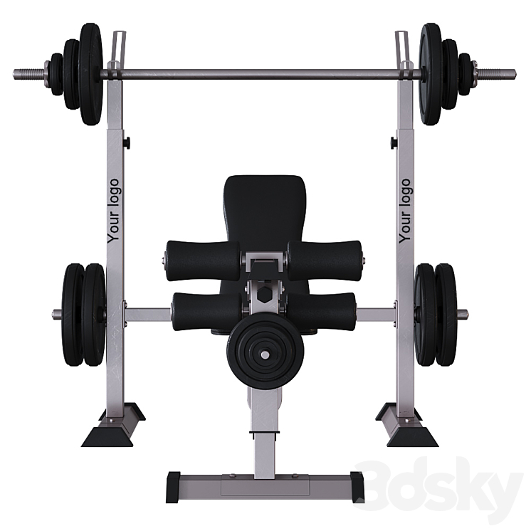 Sports bench 3D Model