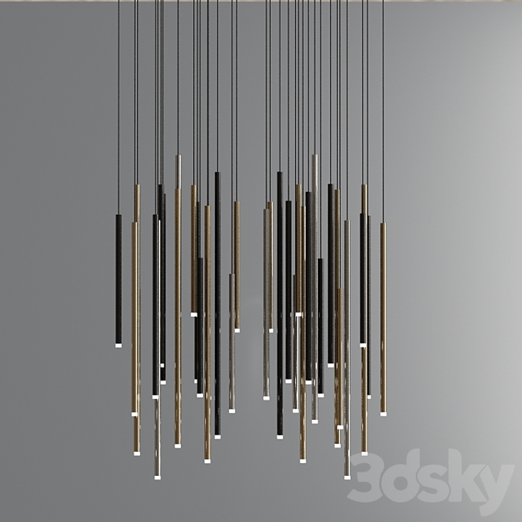 Modern Ceiling Light led Suspension collection 3DS Max - thumbnail 2