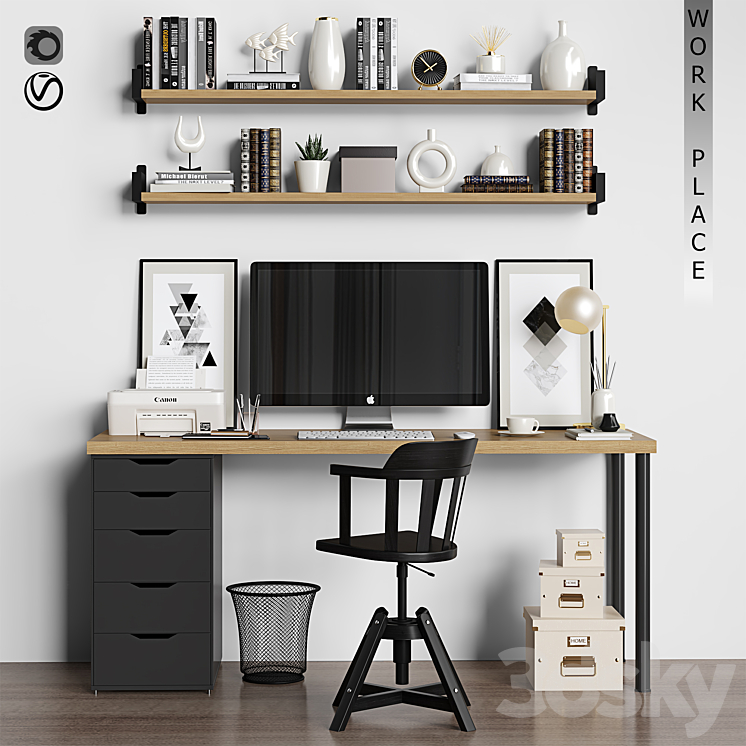 ikea_work_place 06 3DS Max - thumbnail 1