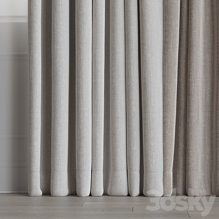 Set of curtains 72 3DS Max - thumbnail 2
