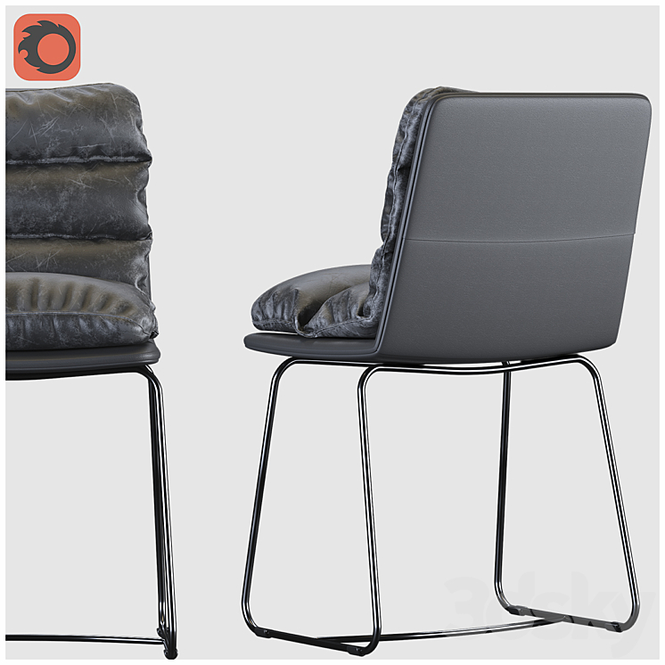Chair LoftDesigne 2802 model 3DS Max - thumbnail 2
