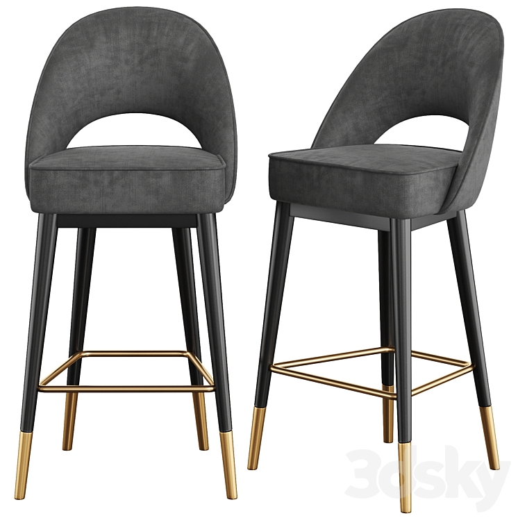 Clover Bar Stool Chair 3D model